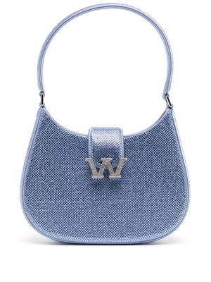 Alexander Wang small Legacy crystal-embellished shoulder bag - Blue