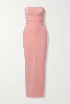 Alexander Wang - Strapless Cotton-blend Velour Maxi Dress - Pink