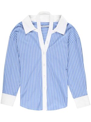 Alexander Wang stripe-print button-down shirt - Blue