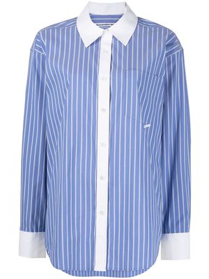Alexander Wang stripe-print long-sleeved shirt - Blue