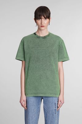 Alexander Wang T-shirt In Green Cotton