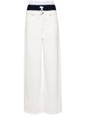 Alexander Wang tri-layer wide-leg jeans - White