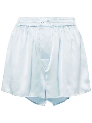 Alexander Wang tulle cut-out shorts - Blue