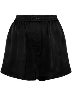 Alexander Wang tulle-panel silk shorts - Black