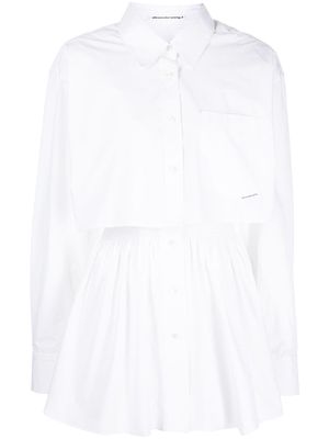 Alexander Wang two-piece cotton shirt dress - White