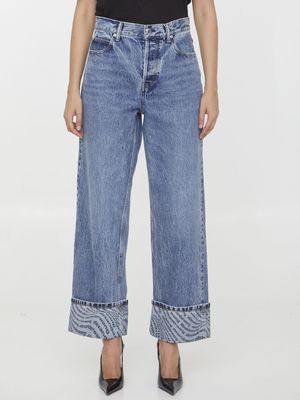 Alexander Wang Wave Cuff Wide Jeans