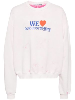 Alexander Wang We Love Our Customers cotton sweatshirt - Pink