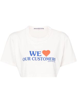 Alexander Wang We Love Our Customers-print cotton T-shirt - White