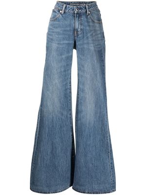 Alexander Wang wide flared stonewash jeans - Blue