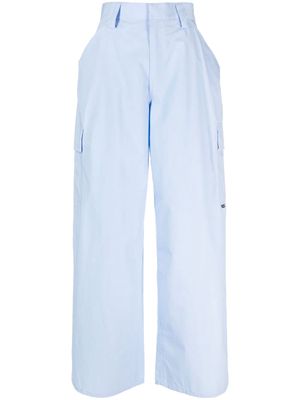 Alexander Wang wide-leg tailored cargo trousers - Blue