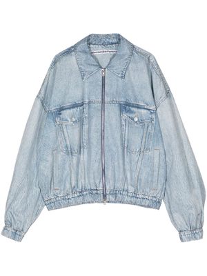 Alexander Wang zip-up denim jacket - Blue