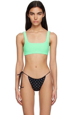 alexanderwang.t Green Textured Bikini Top