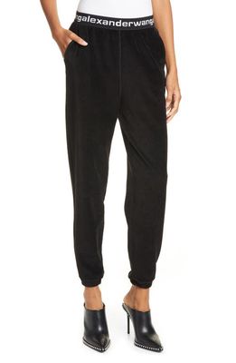 alexanderwang.t Logo Stripe Corduroy Pants in Black