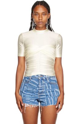 alexanderwang.t Off-White Ruched T-Shirt