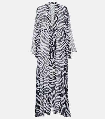 Alexandra Miro Betty zebra-print chiffon beach dress