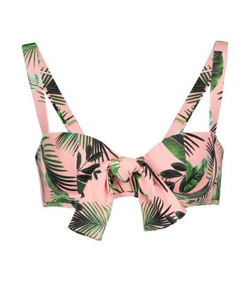 Alexandra Miro Clara palm-print bikini top
