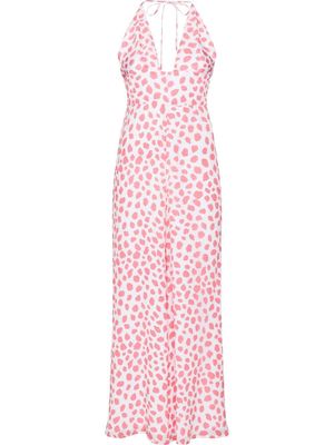 Alexandra Miro Irena leopard print V-neck jumpsuit - Pink