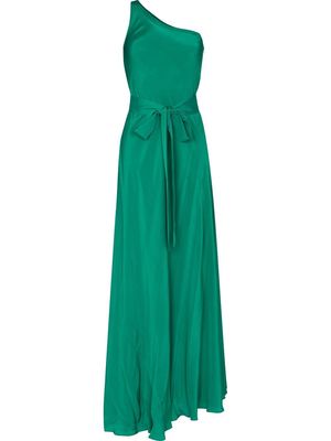Alexandra Miro one-shoulder slit-detail dress - Green