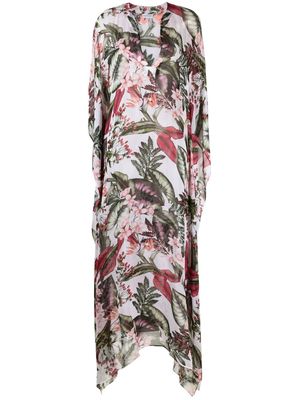 Alexandra Miro Rozanne Tropical-print maxi dress - White