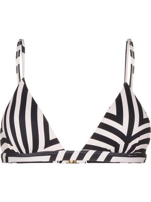 Alexandra Miro Sienna geometric-print bikini top - Black