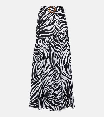 Alexandra Miro Tina zebra-print maxi skirt