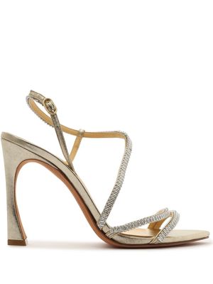 Alexandre Birman Alana Zircone high-heel sandals - Gold