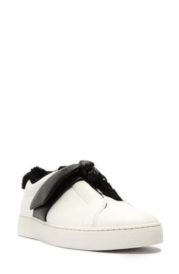 Alexandre Birman Clarita Asymmetric Slip-On Sneaker in White/Black