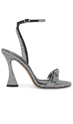 Alexandre Birman Clarita Bell Sandal in Metallic Silver