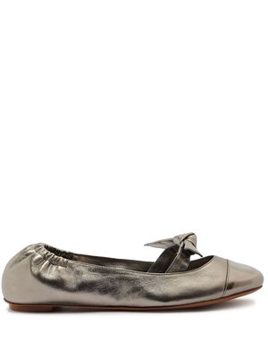 Alexandre Birman Clarita leather ballerina shoes - Silver