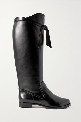 Alexandre Birman - Clarita Saddlery Bow-detailed Leather Knee Boots - Black