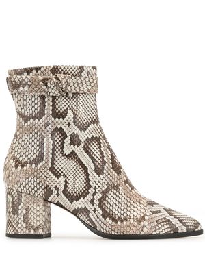 Alexandre Birman Clarita snakeskin-print boots - Brown