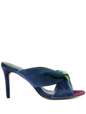 Alexandre Birman Kacey 85 velvet sandals - Blue