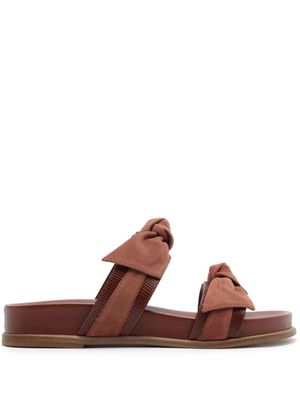 Alexandre Birman Maxi Clarita Sport leather sandals - Brown