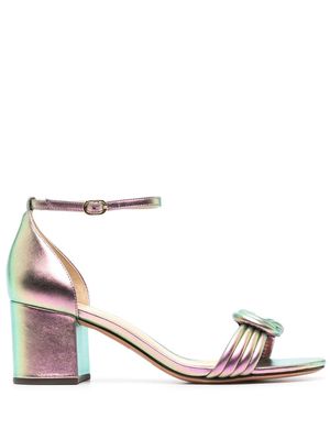 Alexandre Birman metallic-effect 65mm sandals - Green