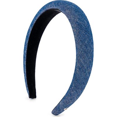 Alexandre de Paris Metallic Padded Headband in Blue 