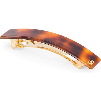 Alexandre de Paris Rectangular Barrette in Brown 