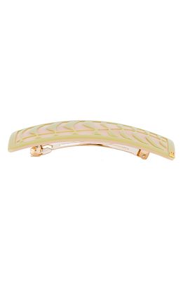 Alexandre de Paris Slender Hair Barrette in Pistachio