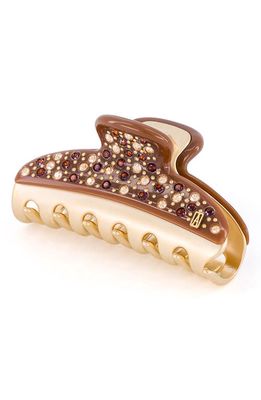 Alexandre de Paris Swarovski Crystal Claw Clip in Chocolate
