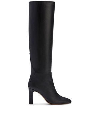 Alexandre Vauthier 105mm almond-toe leather boots - Black