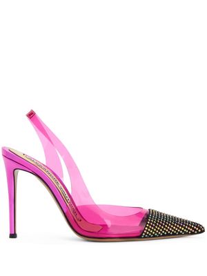 Alexandre Vauthier 105mm crystal-embellished pumps - Pink