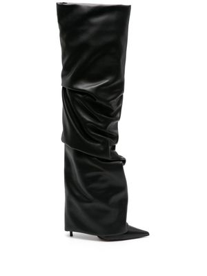 Alexandre Vauthier 105mm thigh-high leather boots - Black