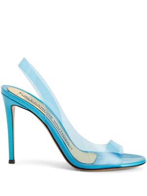 Alexandre Vauthier 105mm transparent slingback sandals - Blue