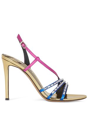 Alexandre Vauthier 115mm rhinestone-embellished sandals - Blue