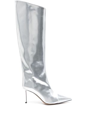 Alexandre Vauthier 90mm knee boots - Silver