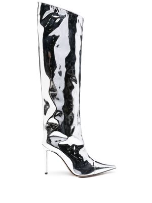 Alexandre Vauthier Alex 105mm knee boots - Silver