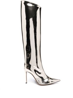 Alexandre Vauthier Alex 105mm metallic knee-high boots - Gold