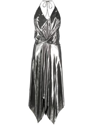 Alexandre Vauthier asymmetric halterneck dress - Silver