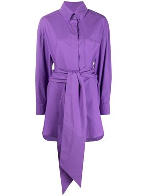 Alexandre Vauthier belted shirt dress - Purple