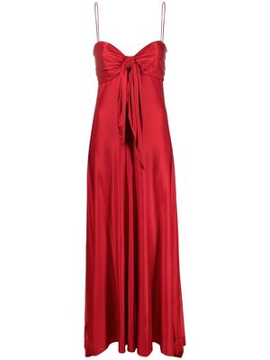 Alexandre Vauthier bow-detail sleeveless long dress - Red