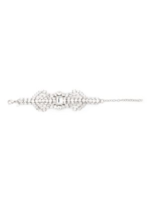 Alexandre Vauthier Bow Tie rhinestone-embellished bracelet - Silver